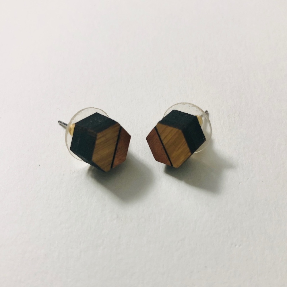 ⭐️Handmade⭐️ Laser Cut Hexagon Earrings
